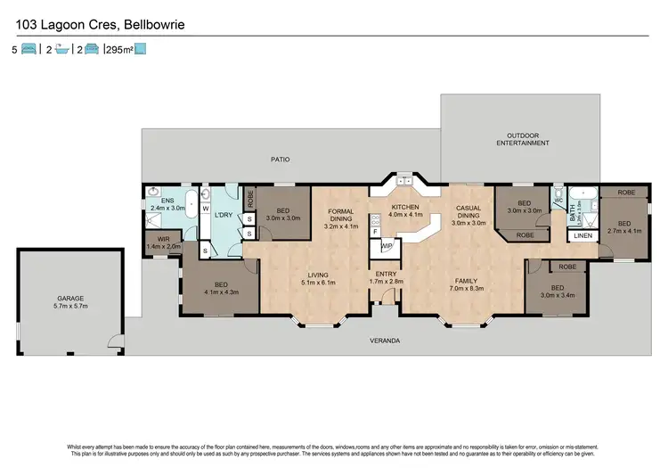Floorplan of Homely house listing, 103 Lagoon Crescent, Bellbowrie QLD 4070