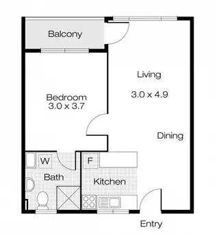 Floorplan of Homely apartment listing, 21/26 Glyde Street, Mosman Park WA 6012