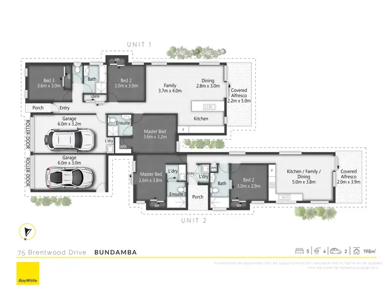 Floorplan of Homely semi-detached listing, 75 Brentwood Drive, Bundamba QLD 4304