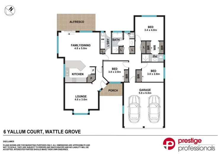 Floorplan of Homely house listing, 6 Yallum Court, Wattle Grove NSW 2173