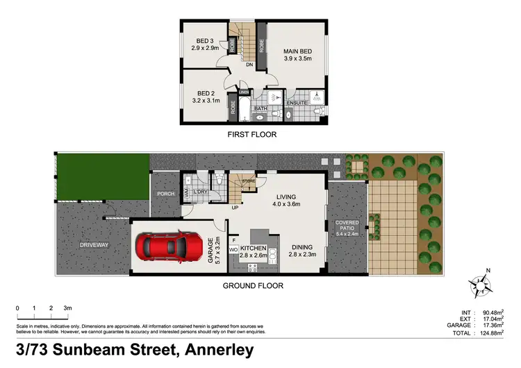 Floorplan of Homely townhouse listing, 3/73 Sunbeam Street, Annerley QLD 4103
