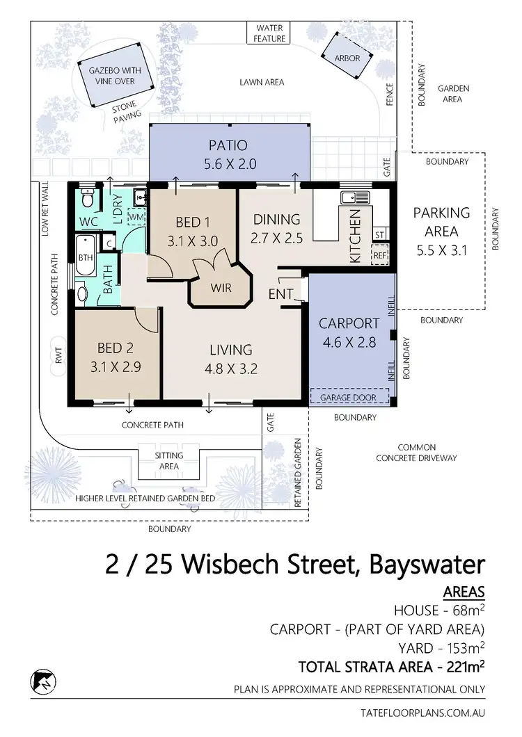 Floorplan of Homely villa listing, 2/25 Wisbech Street, Bayswater WA 6053
