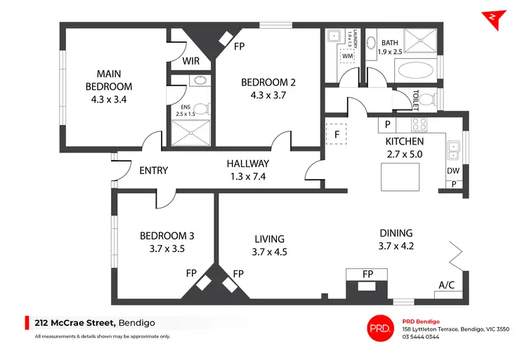 Floorplan of Homely house listing, 212 McCrae Street, Bendigo VIC 3550