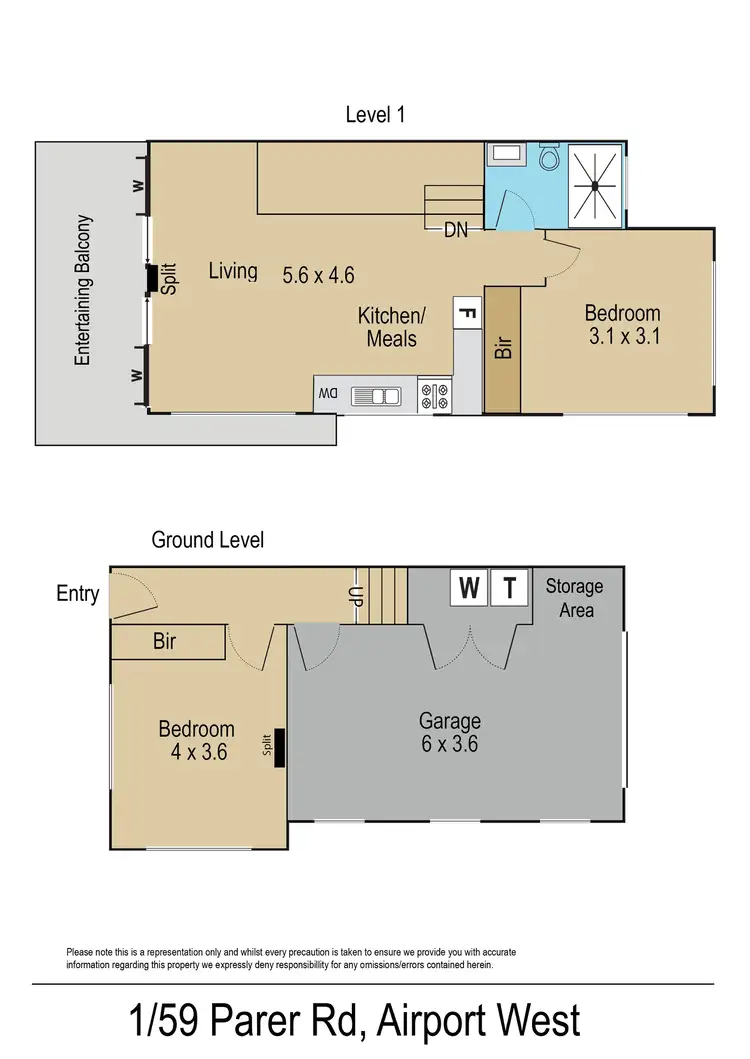 Floorplan of Homely house listing, 1/59 Parer Road, Airport West VIC 3042