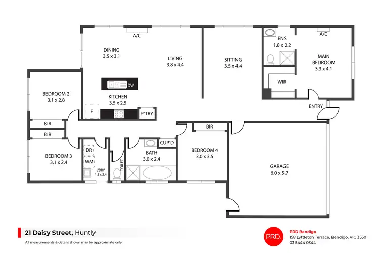 Floorplan of Homely house listing, 21 Daisy Street, Huntly VIC 3551