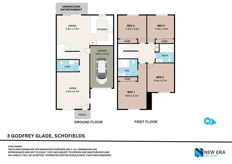 Floorplan of Homely townhouse listing, 3 Godfrey Glade, Schofields NSW 2762