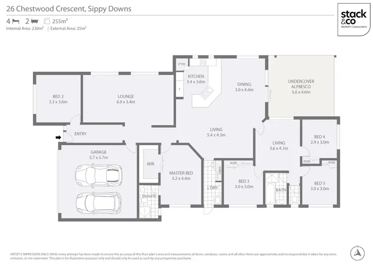 Floorplan of Homely house listing, 26 Chestwood Crescent, Sippy Downs QLD 4556