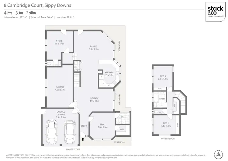 Floorplan of Homely house listing, 8 Cambridge Court, Sippy Downs QLD 4556
