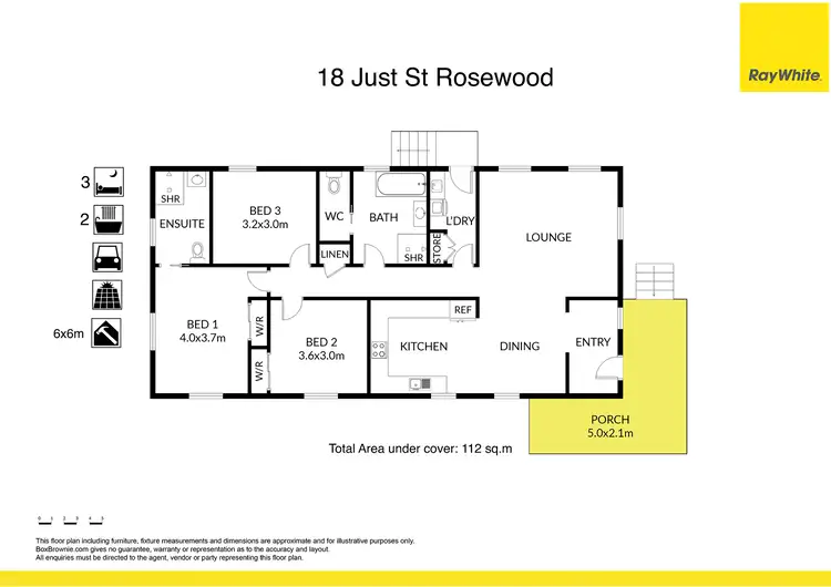 Floorplan of Homely house listing, 18 Just Street, Rosewood QLD 4340
