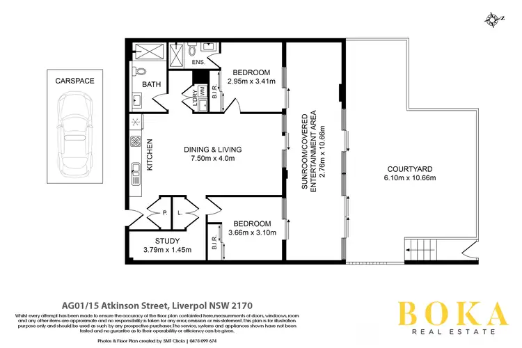 Floorplan of Homely apartment listing, AG01/15 Shepherd Street, Liverpool NSW 2170