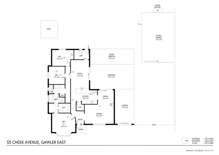 Floorplan of Homely house listing, 55 Cheek Avenue, Gawler East SA 5118