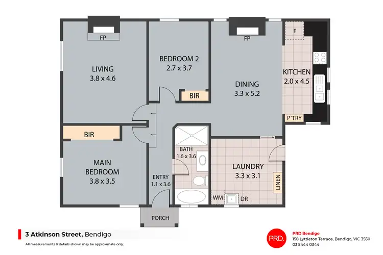 Floorplan of Homely house listing, 3 Atkinson Street, Bendigo VIC 3550