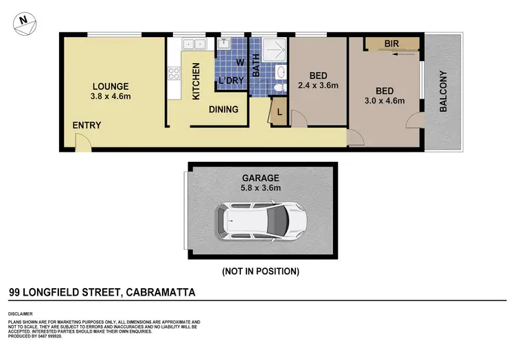 Floorplan of Homely apartment listing, 7/99 Longfield Street, Cabramatta NSW 2166