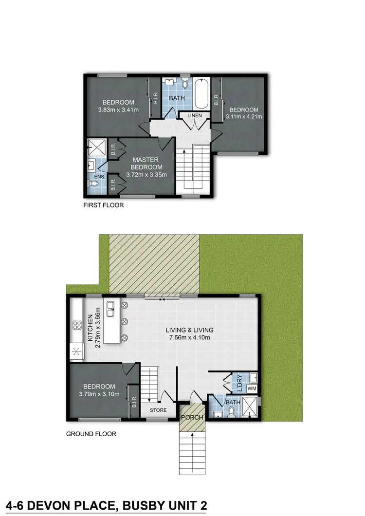 Floorplan of Homely townhouse listing, 4-6 Devon Place, Busby NSW 2168