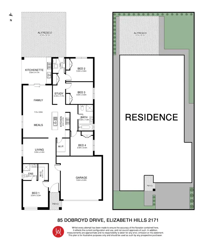 Floorplan of Homely house listing, 85 Dobroyd Drive, Elizabeth Hills NSW 2171