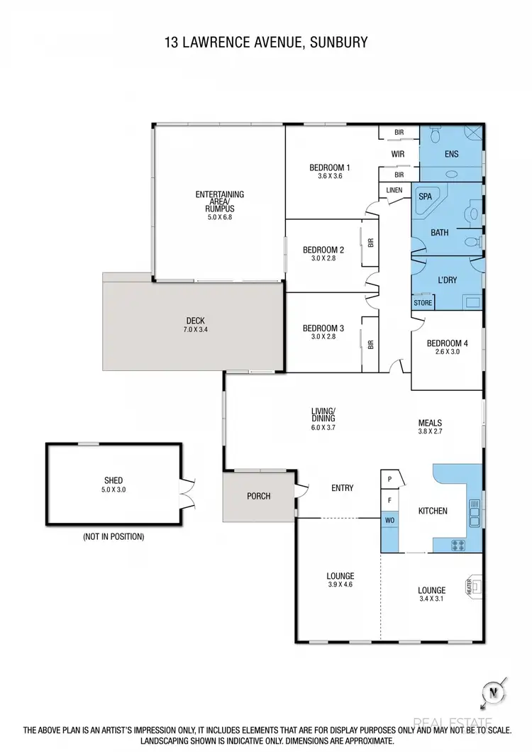 Floorplan of Homely house listing, 13 Lawrence Avenue, Sunbury VIC 3429