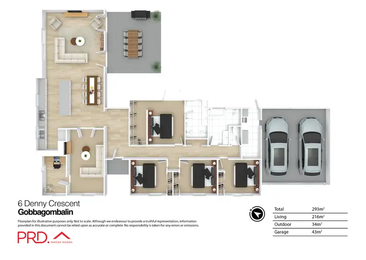 Floorplan of Homely house listing, 6 Denny Crescent, Gobbagombalin NSW 2650