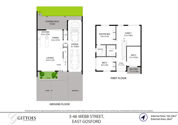 Floorplan of Homely townhouse listing, 3/46 Webb Street, East Gosford NSW 2250