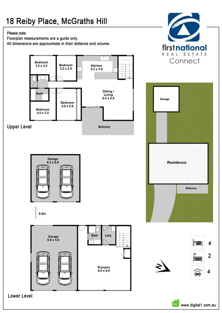 Floorplan of Homely house listing, 18 Reiby Place, Mcgraths Hill NSW 2756