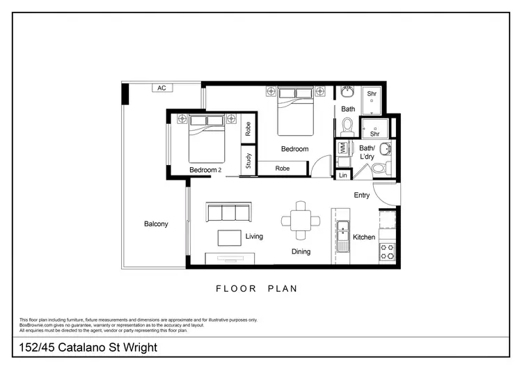 Floorplan of Homely apartment listing, 152/45 Catalano Street, Wright ACT 2611