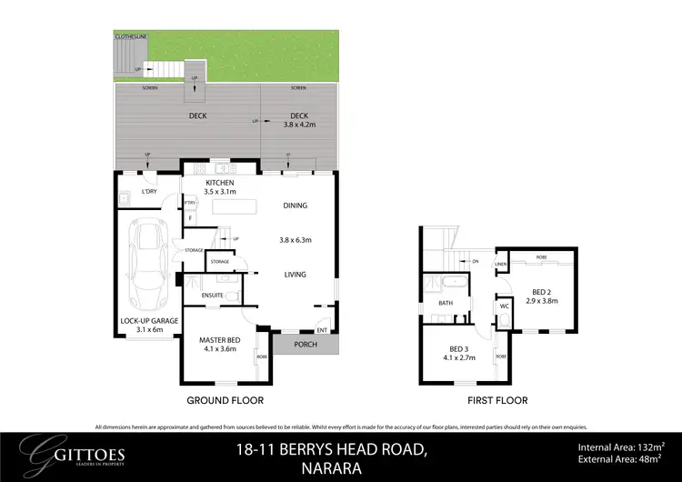 Floorplan of Homely townhouse listing, 18/11 Berrys Head Road, Narara NSW 2250