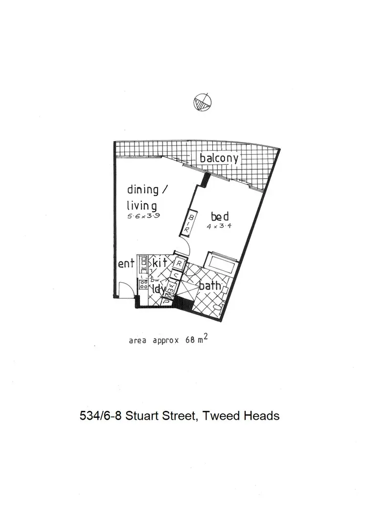 Floorplan of Homely unit listing, 534/6-8 Stuart Street, Tweed Heads NSW 2485