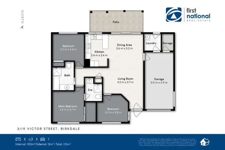 Floorplan of Homely unit listing, 3/19 Victor Street, Birkdale QLD 4159