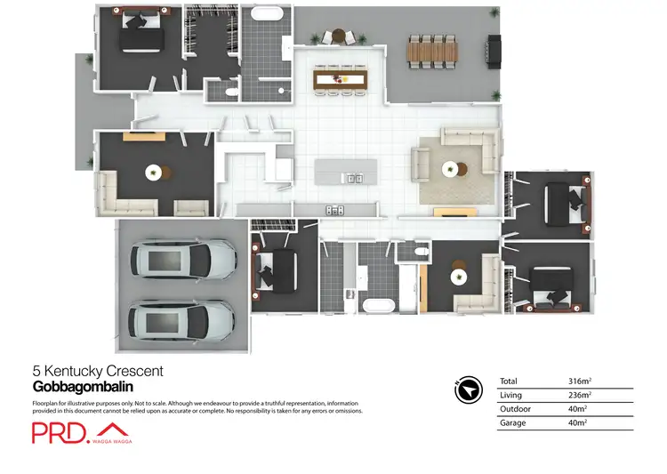 Floorplan of Homely house listing, 5 Kentucky Crescent, Gobbagombalin NSW 2650