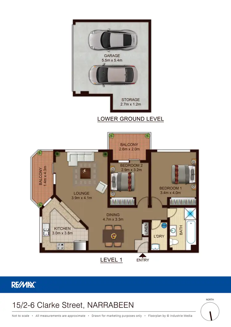 Floorplan of Homely unit listing, 15/2-6 Clarke Street, Narrabeen NSW 2101