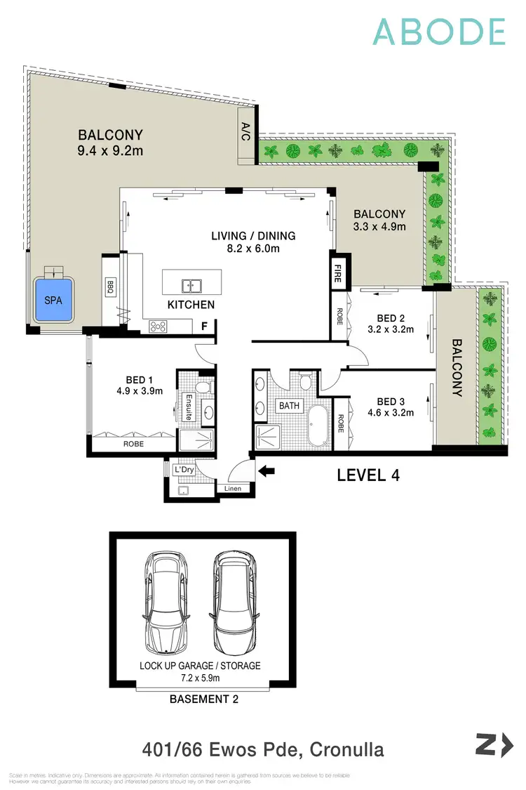 Floorplan of Homely apartment listing, 401/66 Ewos Parade, Cronulla NSW 2230