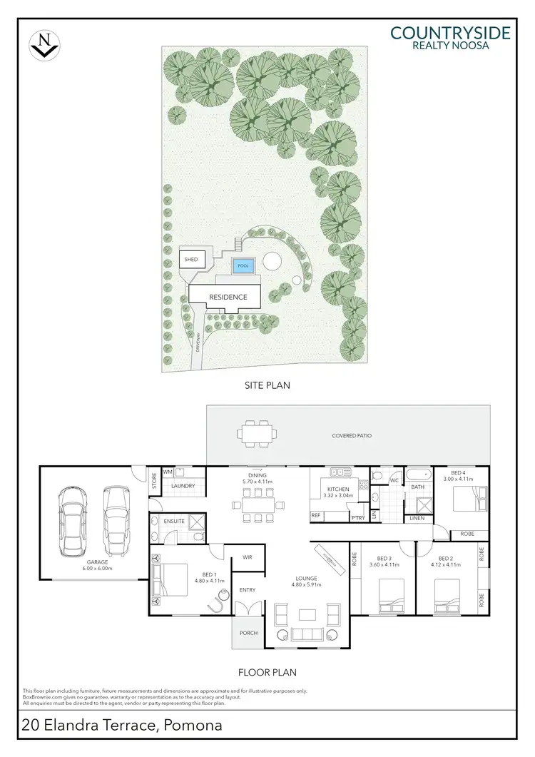 Floorplan of Homely house listing, 20 Elandra Terrace, Pomona QLD 4568