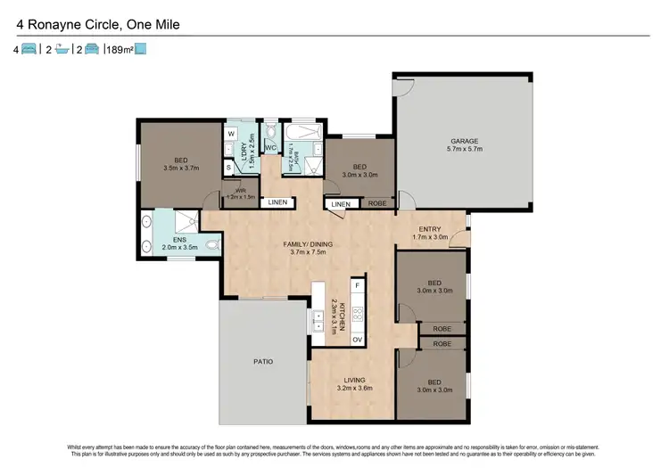 Floorplan of Homely house listing, 4 Ronayne Circle, One Mile QLD 4305
