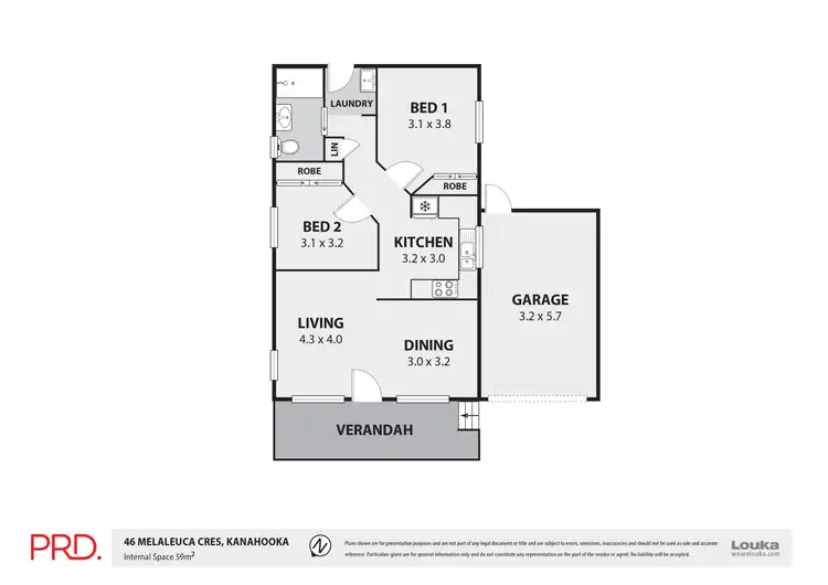 Floorplan of Homely villa listing, 46 Melaleuca Crescent, Kanahooka NSW 2530