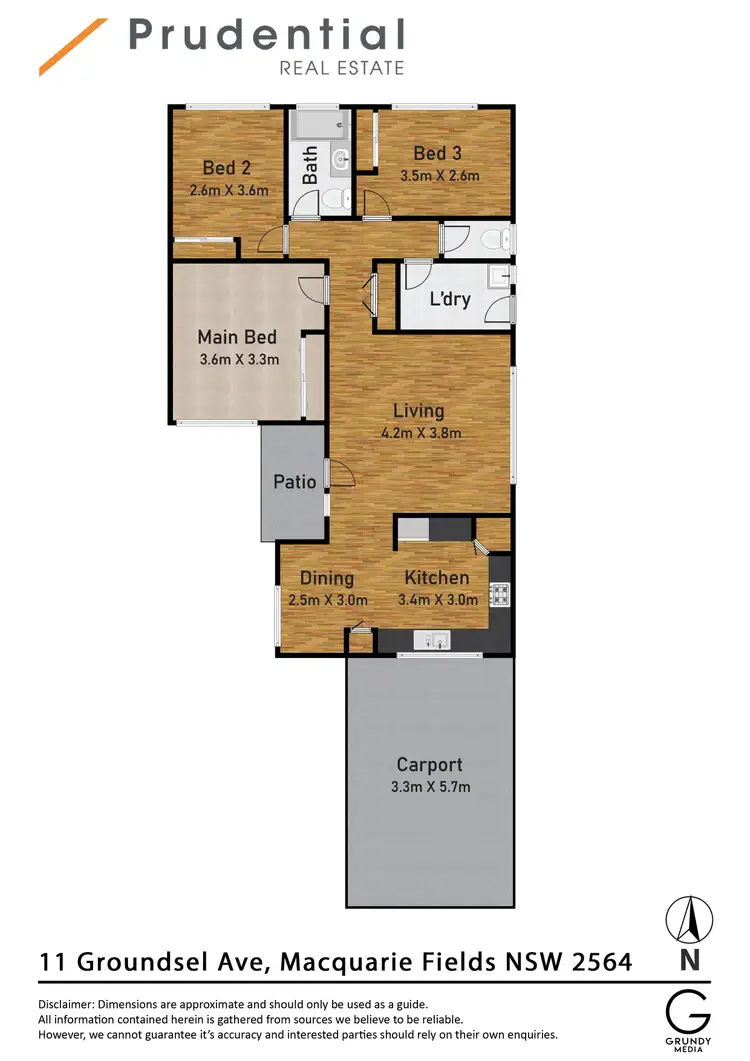 Floorplan of Homely house listing, 11 Groundsel Avenue, Macquarie Fields NSW 2564