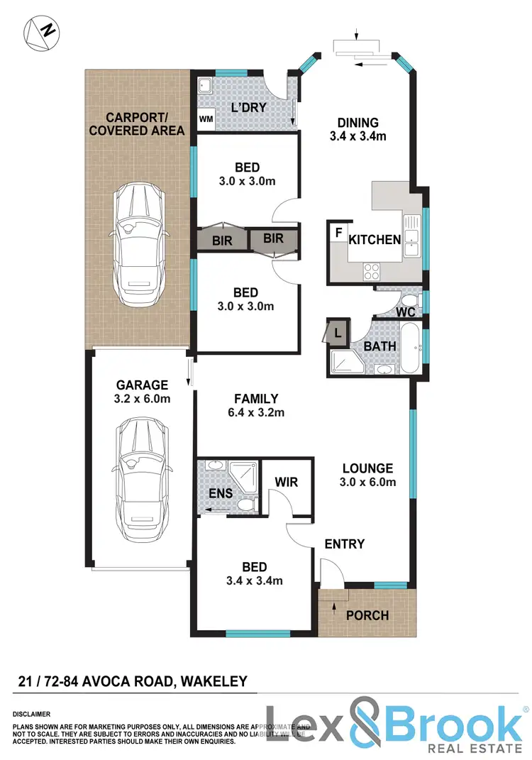 Floorplan of Homely villa listing, 21/72-84 Avoca St, Wakeley NSW 2176