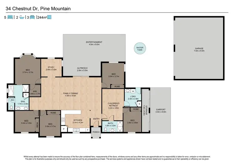 Floorplan of Homely house listing, 34 Chestnut Drive, Pine Mountain QLD 4306
