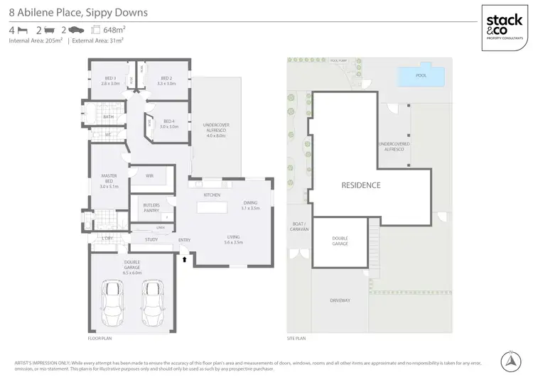 Floorplan of Homely house listing, 8 Abilene Place, Sippy Downs QLD 4556