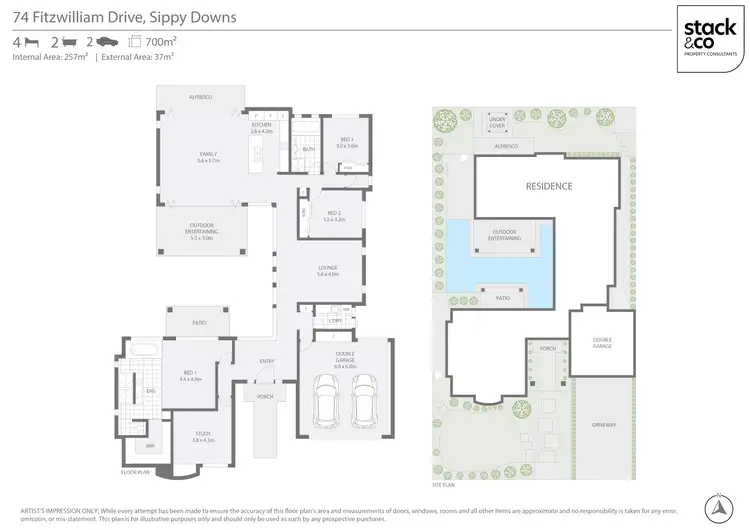 Floorplan of Homely house listing, 74 Fitzwilliam Drive, Sippy Downs QLD 4556