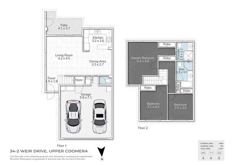 Floorplan of Homely house listing, 34/2 Weir Drive, Upper Coomera QLD 4209