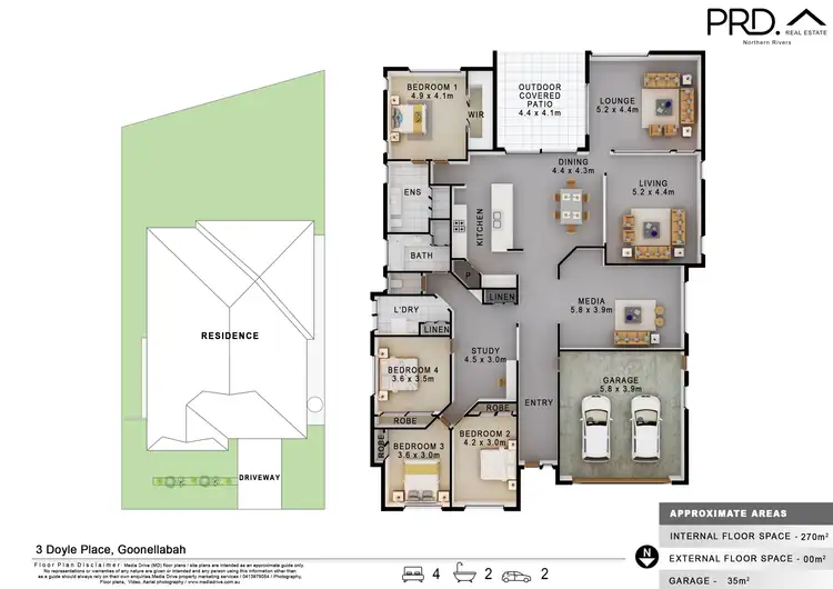 Floorplan of Homely house listing, 3 Doyle Place, Goonellabah NSW 2480