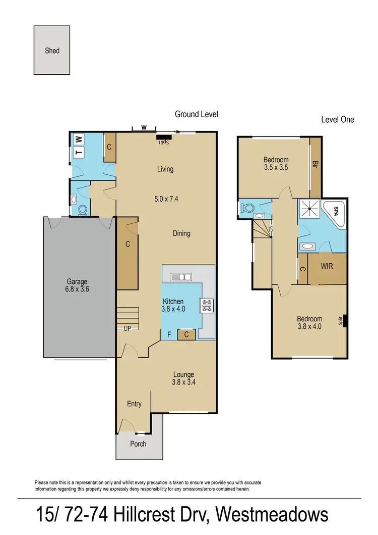 Floorplan of Homely house listing, 15/72-74 Hillcrest Drive, Westmeadows VIC 3049