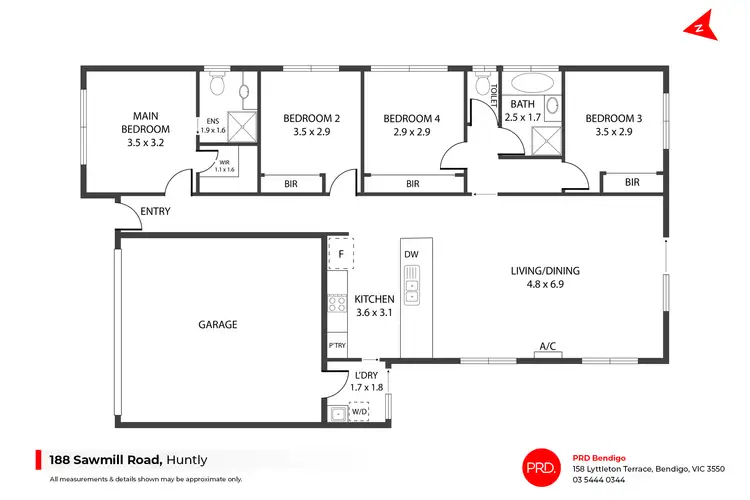 Floorplan of Homely house listing, 188 Sawmill Road, Huntly VIC 3551