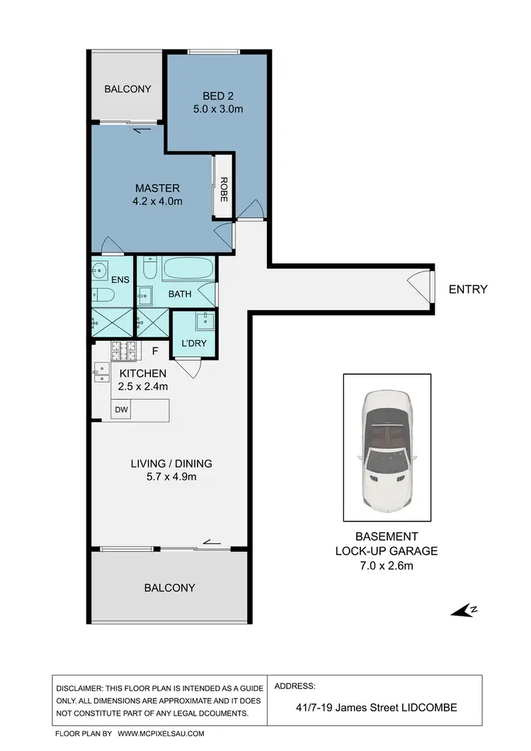 Floorplan of Homely apartment listing, 41/7-19 James Street, Lidcombe NSW 2141