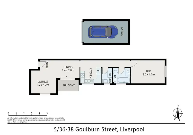 Floorplan of Homely unit listing, 5/36-38 Goulburn Street, Liverpool NSW 2170