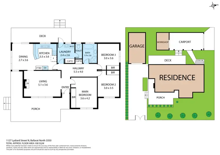Floorplan of Homely house listing, 1127 Lydiard St North, Ballarat North VIC 3350