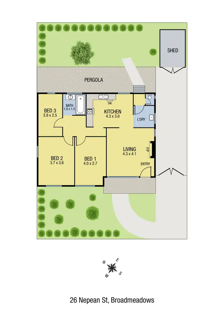 Floorplan of Homely house listing, 26 Nepean Street, Broadmeadows VIC 3047