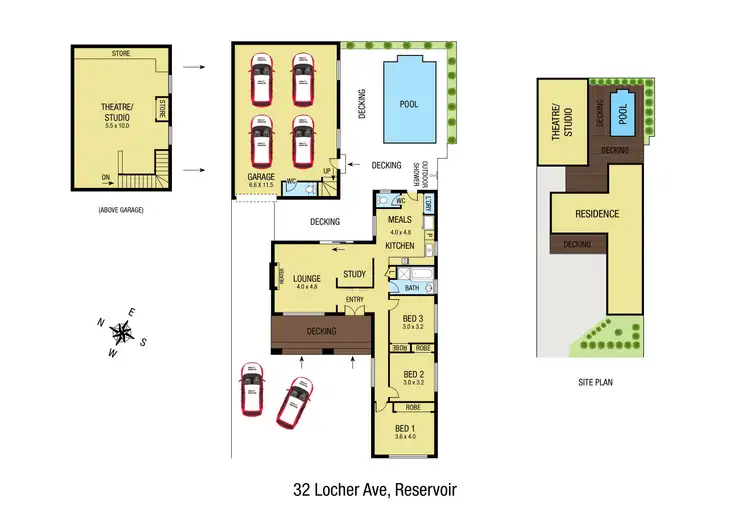 Floorplan of Homely house listing, 32 Locher Avenue, Reservoir VIC 3073