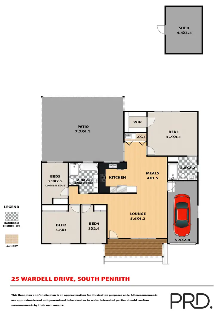 Floorplan of Homely house listing, 25 Wardell Drive, South Penrith NSW 2750