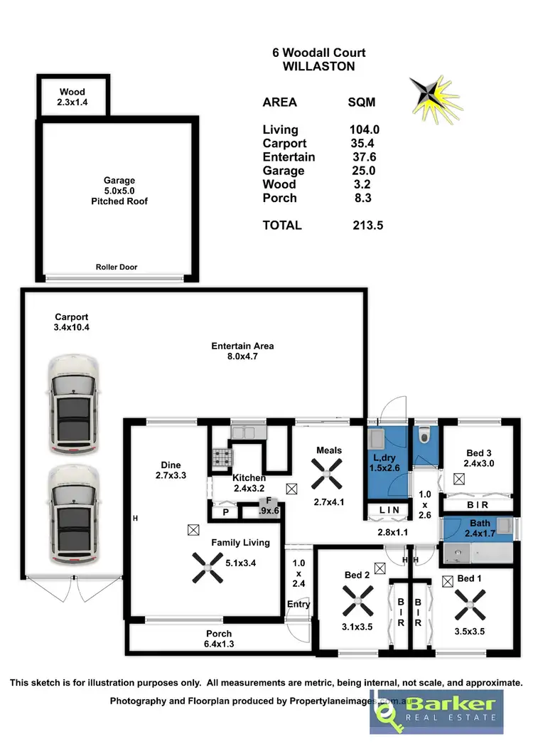 Floorplan of Homely house listing, 6 Woodall Court, Willaston SA 5118