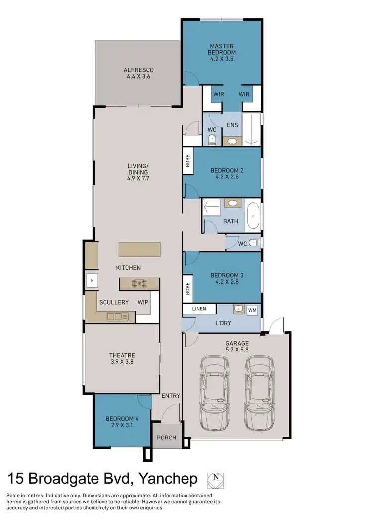 Floorplan of Homely house listing, 15 Broadgate Boulevard, Yanchep WA 6035